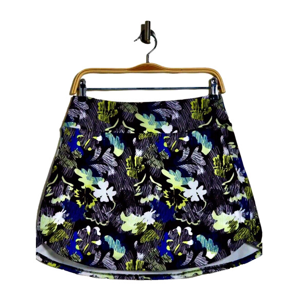 NWT Women's Marika Black And Yellow Stretch Skort Skirt Activewear in Small 4 6 - Picture 8 of 8